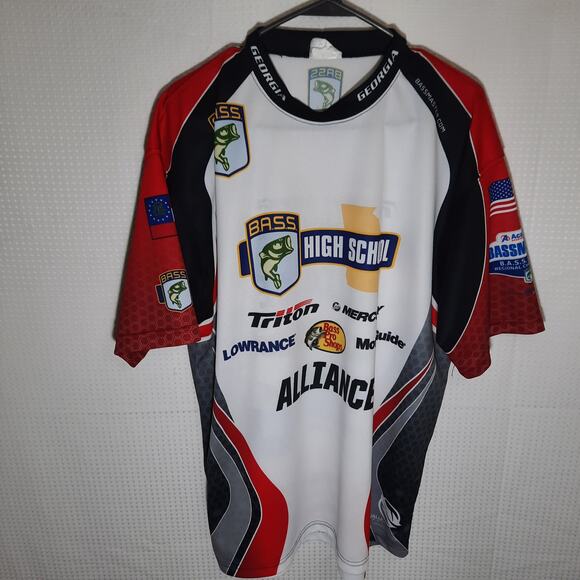 BASS High School Fishing Jersey L Bass Pro Shops Tournament Shirt Valley Canada - Picture 1 of 7